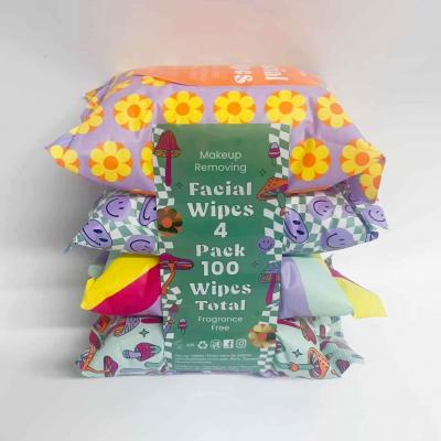 4-pack facial cleansing wipes 