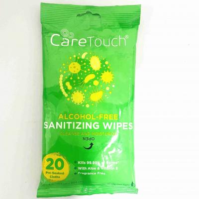 Alcohol free santizing hand wipes 