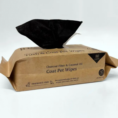 Charcoal pet wipes 