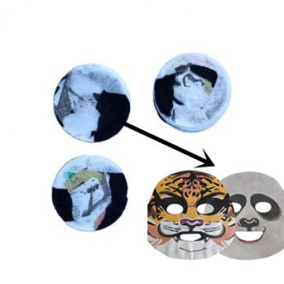 Compressed printed facial mask dry 