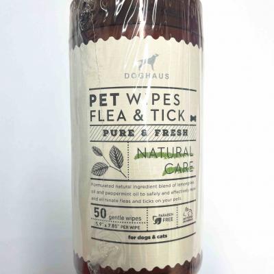 Flea&tick pet wipes with shrinking film 