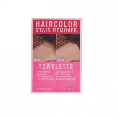 Hair color remover wipes in single 